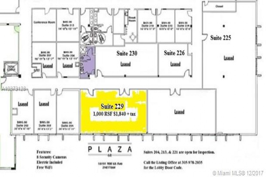Florida 33015,Commercial Property,Plaza 68 Office Building,A10373128